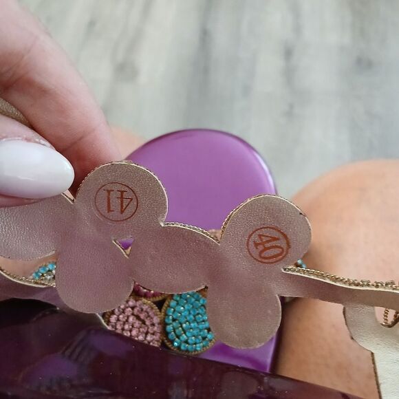 Purple and Gold Women's Sandals - Picture 7 of 7